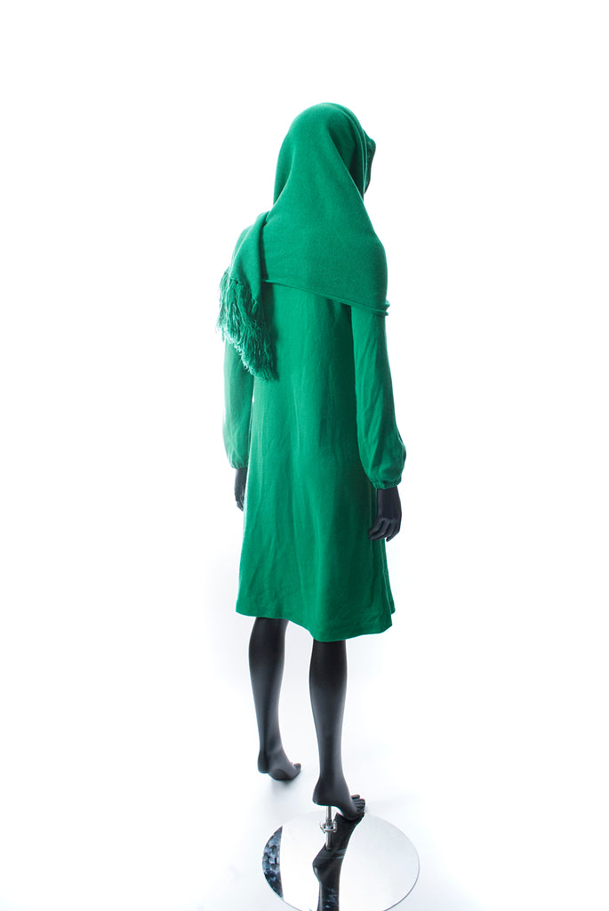 HALSTON CASHMERE DRESS WITH XL SCARF Jules_Eye HALSTON CASHMERE DRESS WITH XL SCARF Jules_Eye