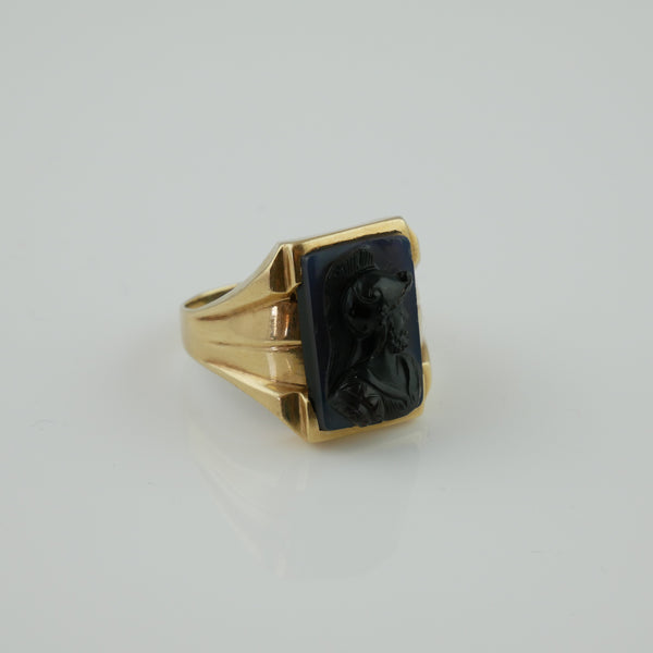 1920's LONDON AGATE RING