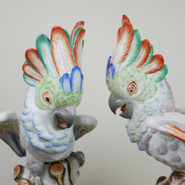 VOLKSTEDT THURINGIA  RARE PAIR OF PARROTS