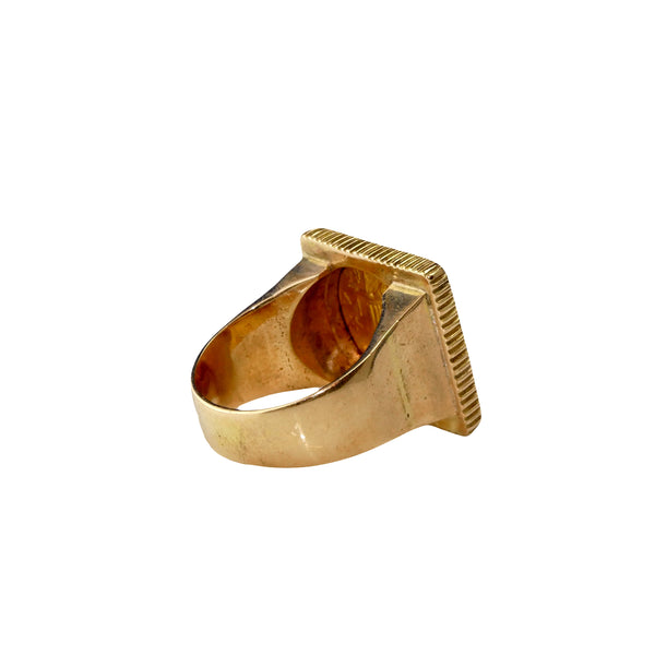 ANCIENT GREEK GOLD COIN RING